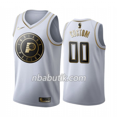 NBA Mænd Trøje Indiana Pacers Custom Nike 2019-20 Hvid Golden Edition Swingman
